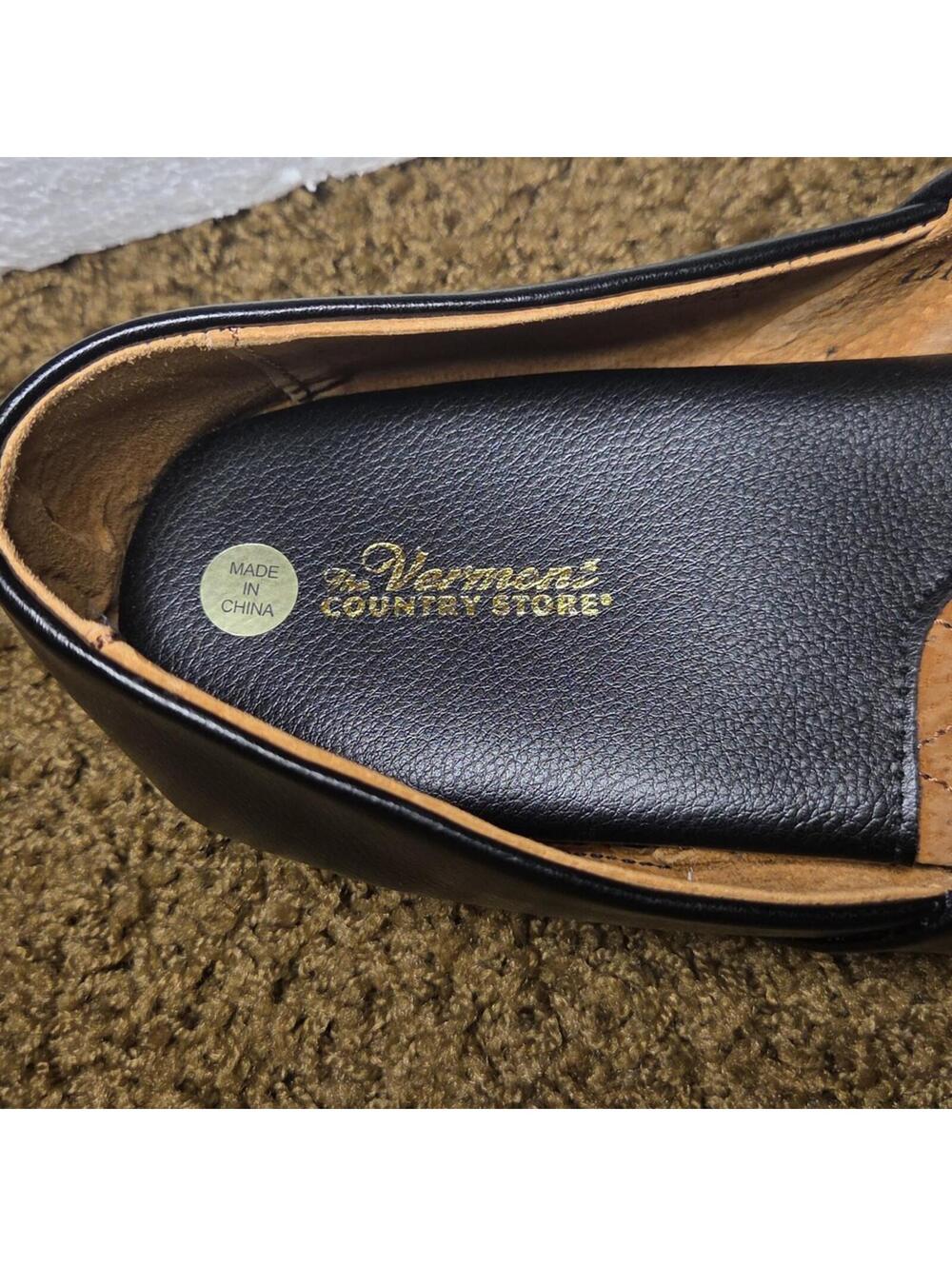 The Vermont Country Store | Men's Leather Slippers | 12M - Picture 2 of 5
